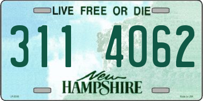 NH license plate 3114062