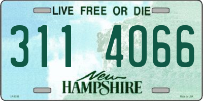 NH license plate 3114066