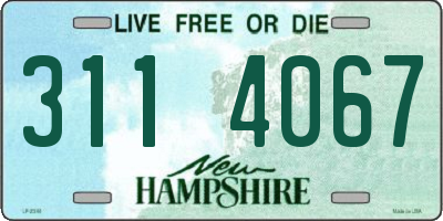 NH license plate 3114067
