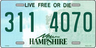 NH license plate 3114070