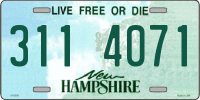 NH license plate 3114071