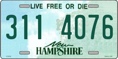 NH license plate 3114076