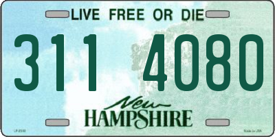 NH license plate 3114080