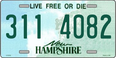 NH license plate 3114082
