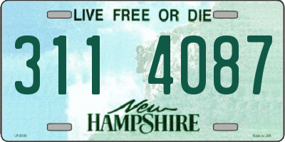 NH license plate 3114087