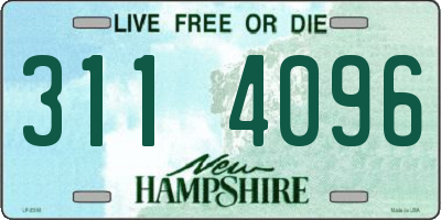 NH license plate 3114096