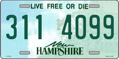 NH license plate 3114099
