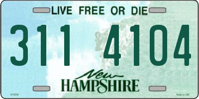 NH license plate 3114104