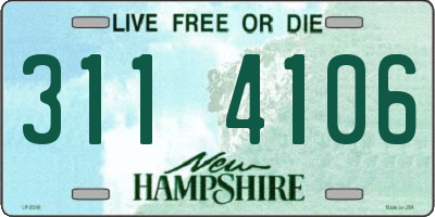 NH license plate 3114106