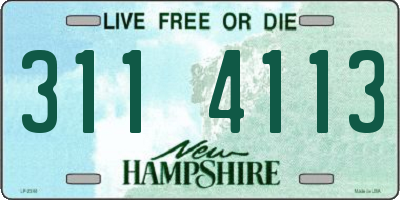 NH license plate 3114113