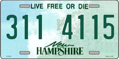 NH license plate 3114115