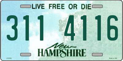 NH license plate 3114116