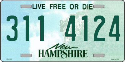 NH license plate 3114124