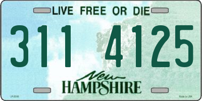 NH license plate 3114125