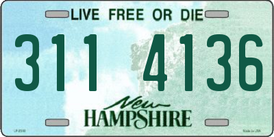 NH license plate 3114136