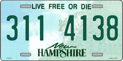 NH license plate 3114138