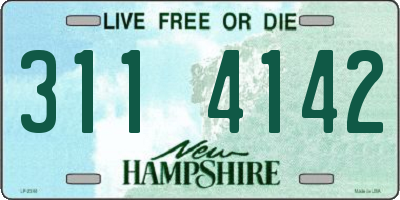 NH license plate 3114142