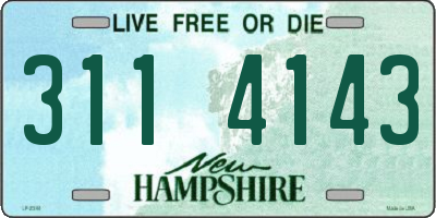 NH license plate 3114143