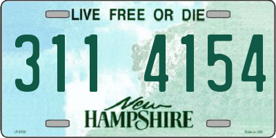 NH license plate 3114154
