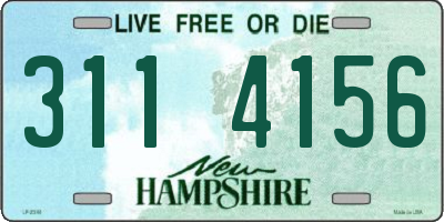 NH license plate 3114156