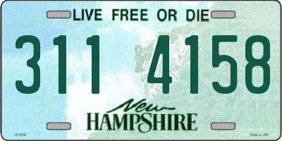 NH license plate 3114158