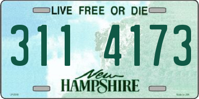 NH license plate 3114173