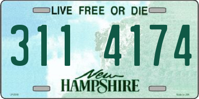 NH license plate 3114174