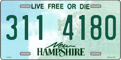 NH license plate 3114180
