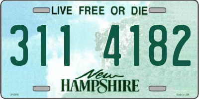 NH license plate 3114182