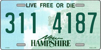 NH license plate 3114187