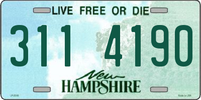 NH license plate 3114190