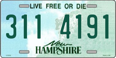 NH license plate 3114191