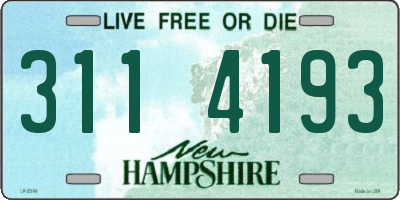 NH license plate 3114193