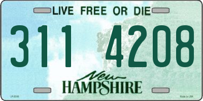 NH license plate 3114208