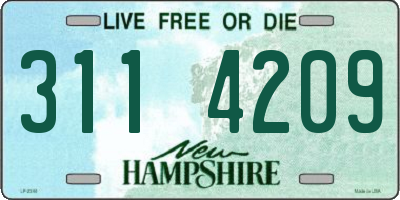 NH license plate 3114209