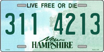 NH license plate 3114213