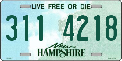NH license plate 3114218