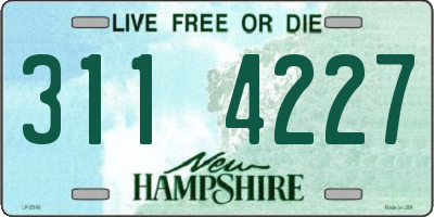 NH license plate 3114227