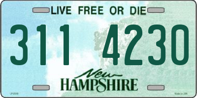 NH license plate 3114230