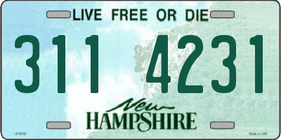 NH license plate 3114231