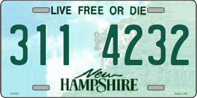 NH license plate 3114232