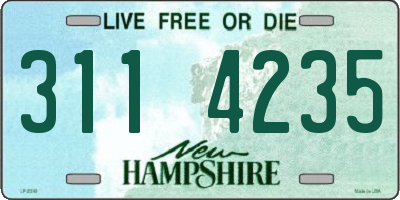 NH license plate 3114235