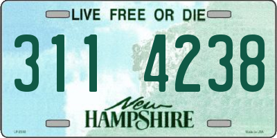 NH license plate 3114238