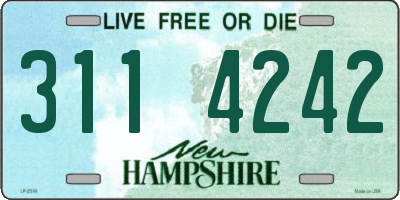 NH license plate 3114242