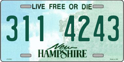 NH license plate 3114243