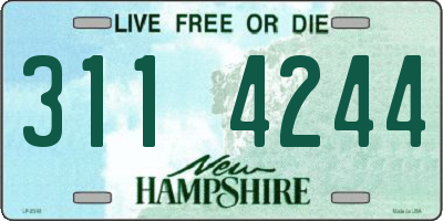 NH license plate 3114244