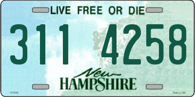 NH license plate 3114258