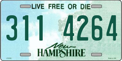 NH license plate 3114264