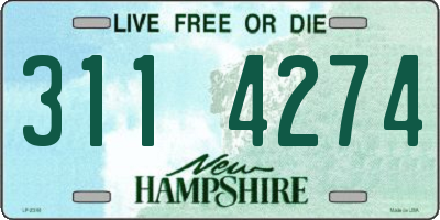 NH license plate 3114274