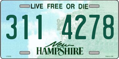 NH license plate 3114278